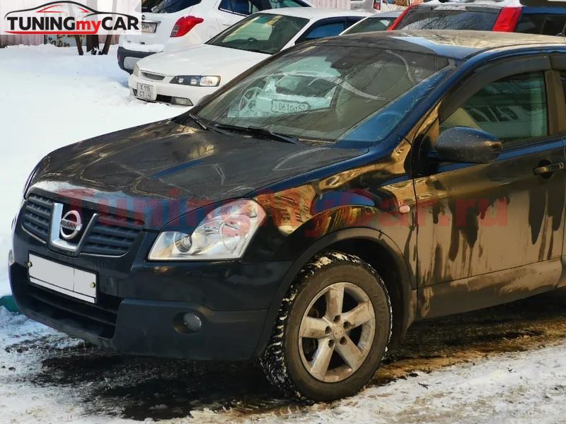 Накладки на фары (реснички) для Nissan Qashqai 2007-2010