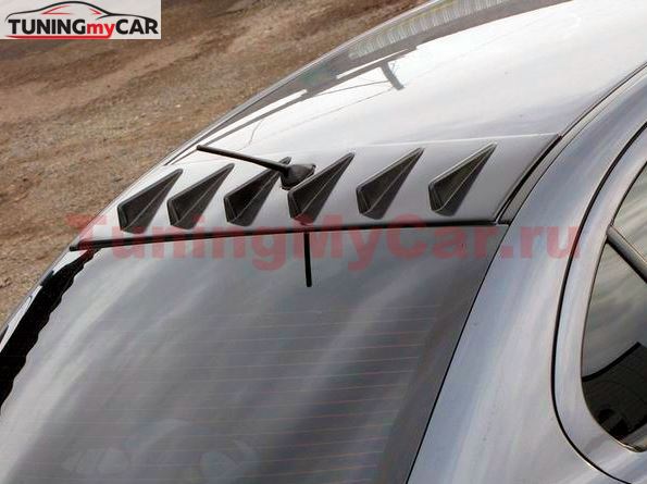 Козырек широкий EVO-style 6 зубьев на крышу Mitsubishi Lancer 10 