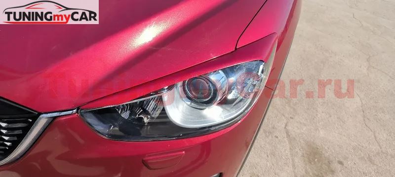 Накладки на передние фары (реснички) для Mazda CX-5 2011-2015