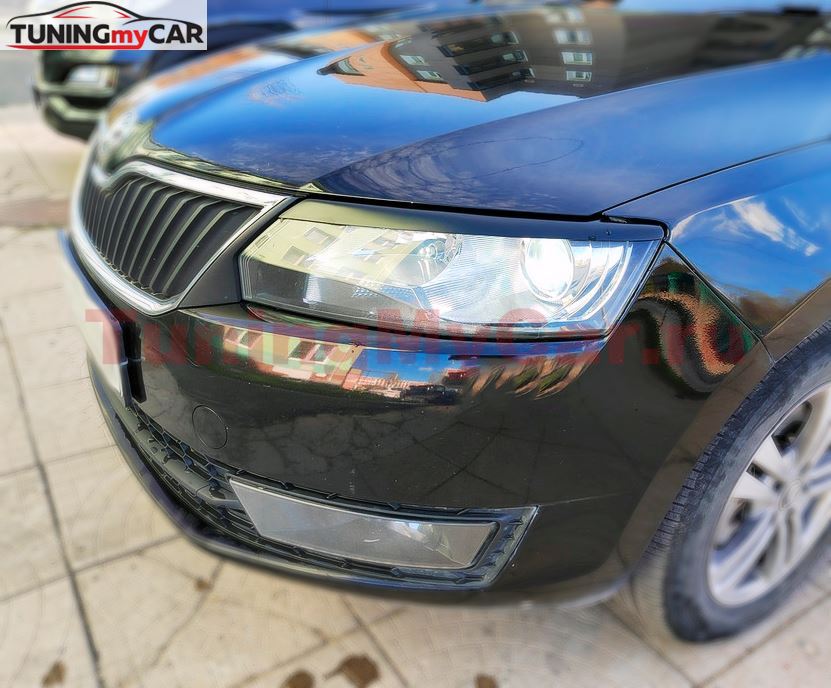 Накладки на фары (реснички) для Skoda Rapid 2013-2020