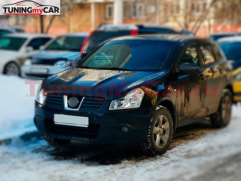 Накладки на фары (реснички) для Nissan Qashqai 2007-2010