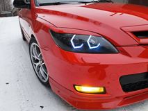 Реснички на фары для Mazda 3 хэтчбек 2003-2009