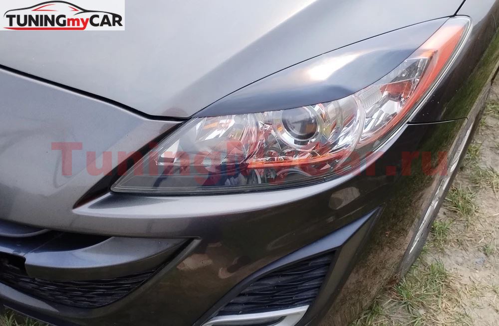 Реснички на фары для Mazda 3 2008-2013