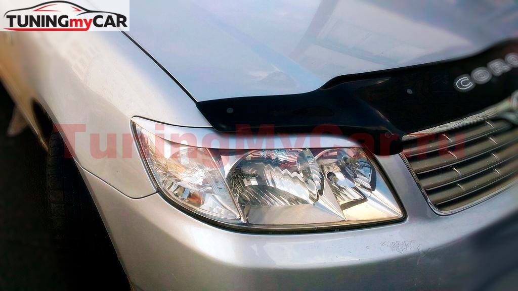 Реснички на фары TOYOTA COROLLA NZE121 РЕСТАЙЛИНГ 2004-2007 (УЗКИЕ)