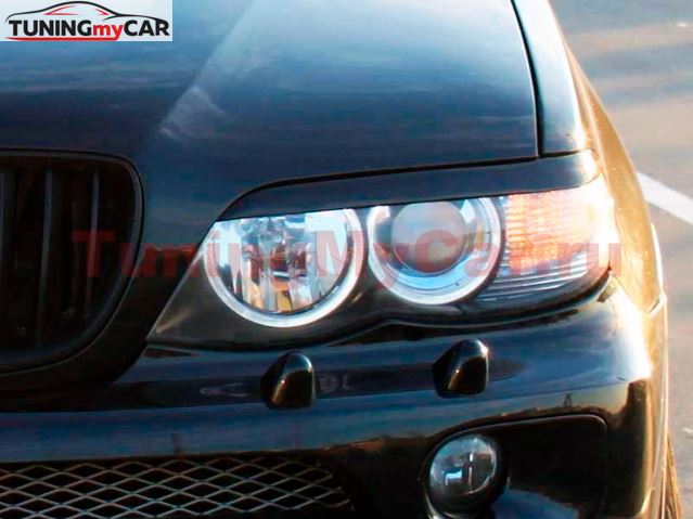 Накладки на фары (реснички) для BMW X5 E53 2003 - 2006