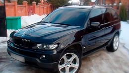 Накладки на фары (реснички) для BMW X5 E53 2003 - 2006