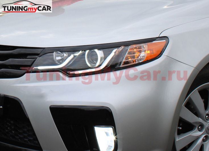 Накладки на передние фары (реснички) Kia Cerato 2008-2013
