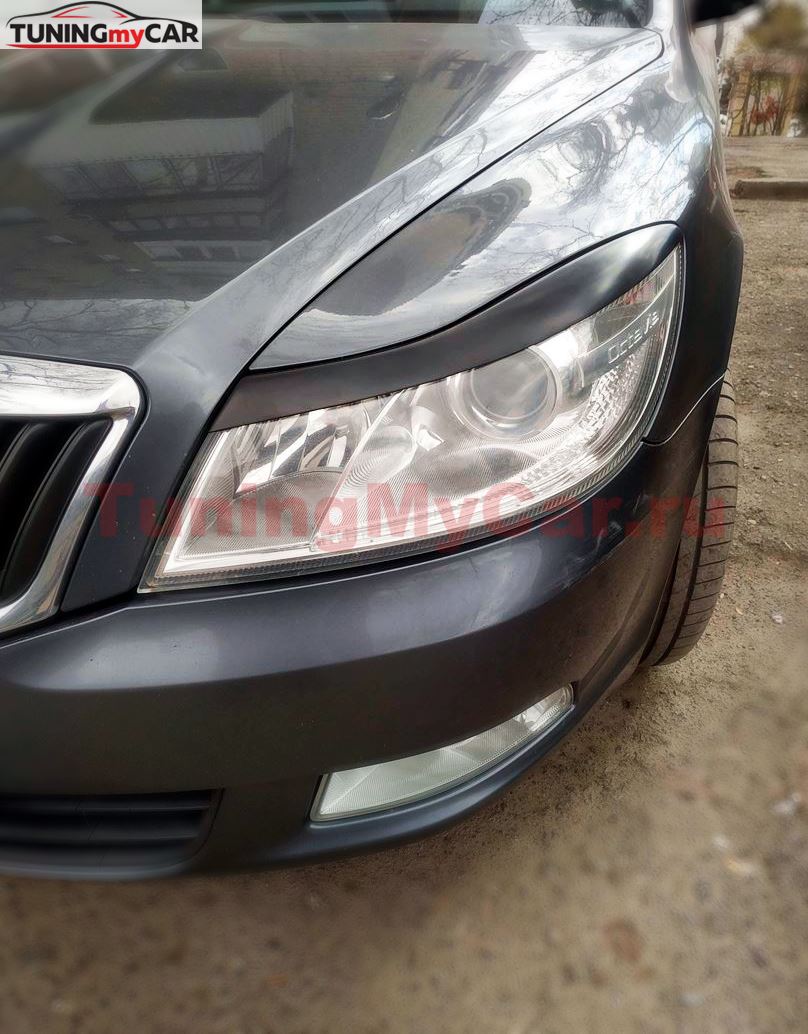 Реснички на фары для Skoda Octavia A5 2008-2013