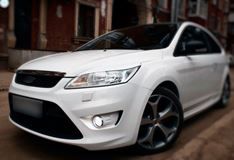 Накладки на фары (реснички) Ford Focus 2 2008-2011 рестайлинг (ABS)