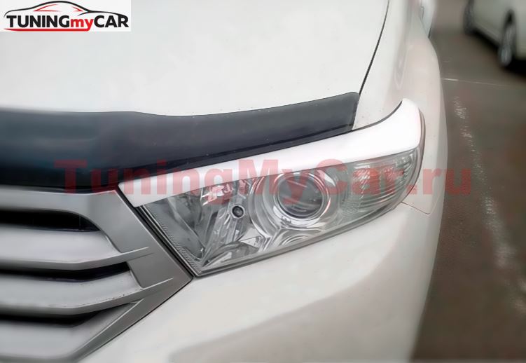 Реснички на фары TOYOTA HIGHLANDER 2010-2013 XU40