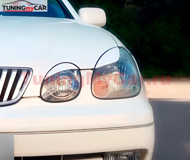 Реснички на фары ШИРОКИЕ для Toyota Aristo JZS160 1997-2004 