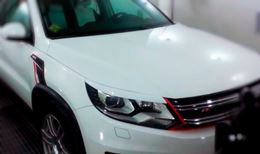 Накладки на передние фары (реснички) для Volkswagen Tiguan 2011-2017