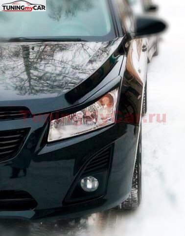 Накладки на передние фары (реснички) для Chevrolet CRUZE 1 (2009-2014)