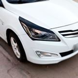 Реснички (накладки) на фары Hyundai Solaris 2014-2017 рестайл