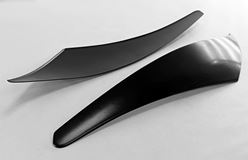 Реснички на фары для Toyota Wish 2005-2009 рестайлинг (боковые накладки)