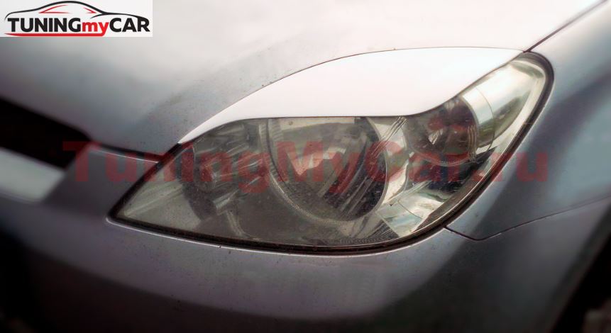 Реснички на фары для Mazda Demio DY3W 2005-2007