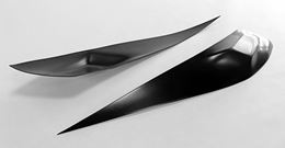 Накладки на передние фары (реснички) для Nissan Tiida (хэтчбек) 2004-2014