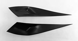 Накладки на передние фары (реснички) для Nissan Tiida (хэтчбек) 2004-2014