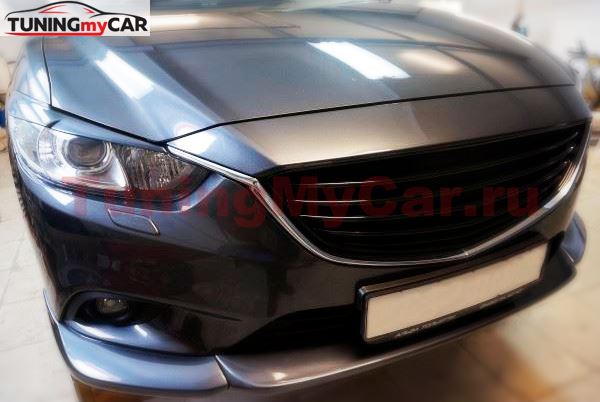 Накладки на фары (реснички) для Mazda 6 2013-2015