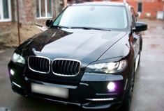 Накладки на фары (реснички) широкие для BMW X5 E70 (БМВ Х5 Е70) 2007 - 2013