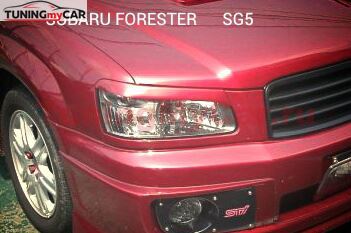 Реснички на фары для Subaru Forester SG5 ДОРЕСТАЙЛИНГ 02.2002 - 08.2005