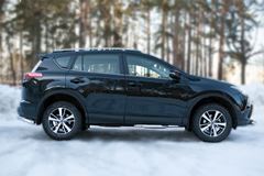 Пороги труба D76 с накладкой (вариант 3) для Toyota Rav4 2015-