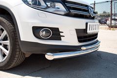 Защита переднего бампера D76/42 (дуга) для Volkswagen Tiguan Sport & Style (Trend & Fun) 2011-