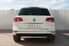 Защита заднего бампера D63 (дуга) для Volkswagen Touareg 2014-2018