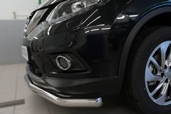 Защита переднего бампера D63 (секции) для Nissan X-Trail 2015-