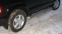 Пороги труба D76 (вариант1) для Hyundai Tucson 2004-2009