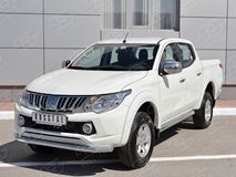 Пороги труба D76 (вариант 3) для Mitsubishi L200 2015-