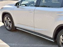 Пороги труба D63 секция (вариант 3) для Lexus RX200t 2015-