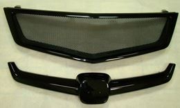 Планка в решетку радиатора "SPORT" для Honda Accord VIII 2008- / Acura TSX (CU2) var №1 под логотип Honda