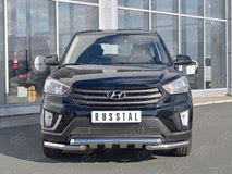 Решетка радиатора лист нерж для Hyundai Creta 2016-