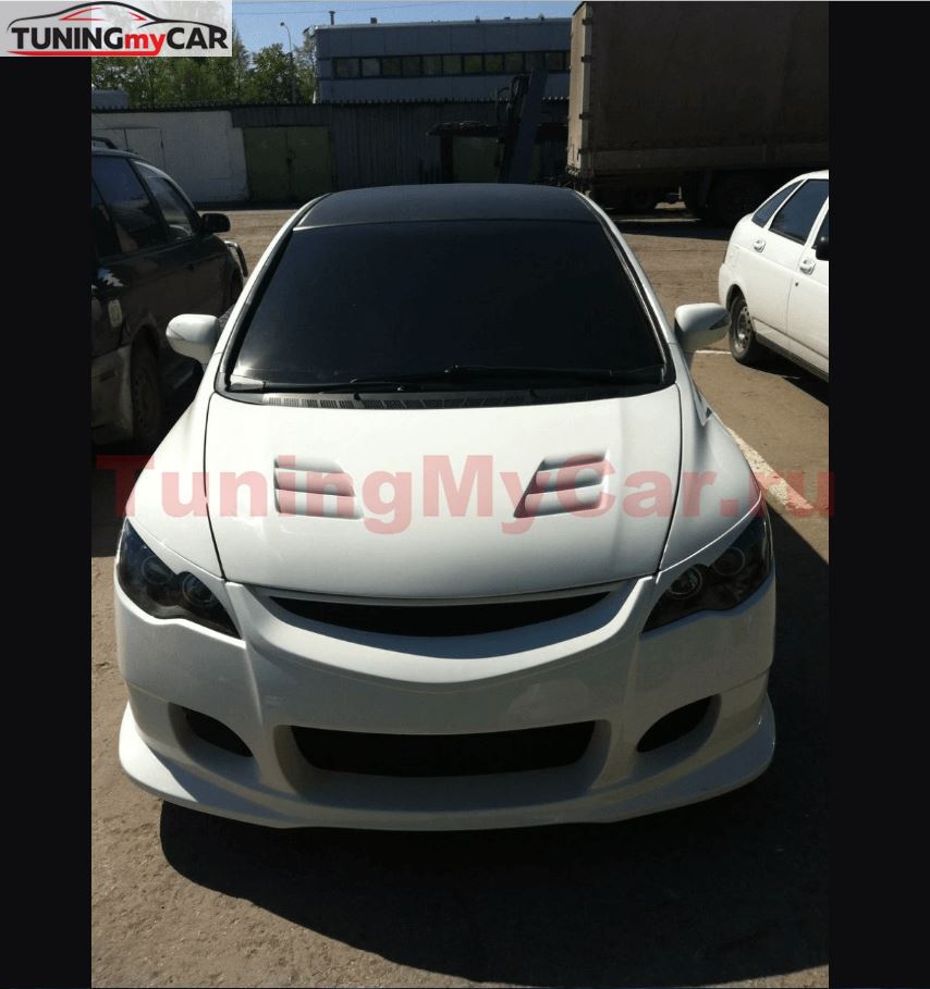 Реснички на фары для Honda Civic 4d 2006-2012 фигурные