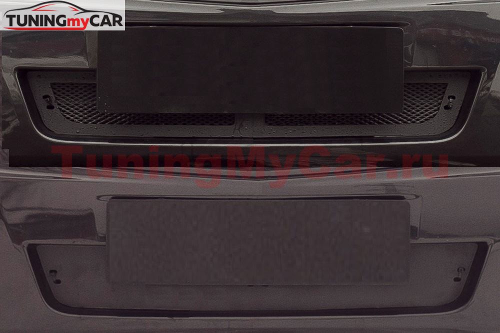 Защитная сетка и заглушка решетки переднего бампера Chevrolet Cobalt (седан) 2013-2015