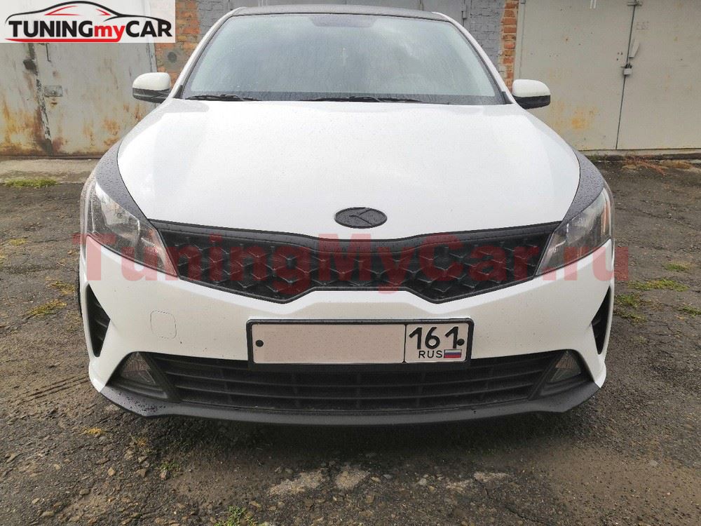 Накладки на передние фары (реснички) KIA Rio IV (седан) 2020-