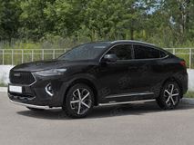 Защита переднего бампера d63 секции для Haval F7X 1.5 4WD 2019-2022 