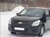 Зимняя заглушка решетки радиатора и переднего бампера Chevrolet Cobalt (седан) 2013-2015