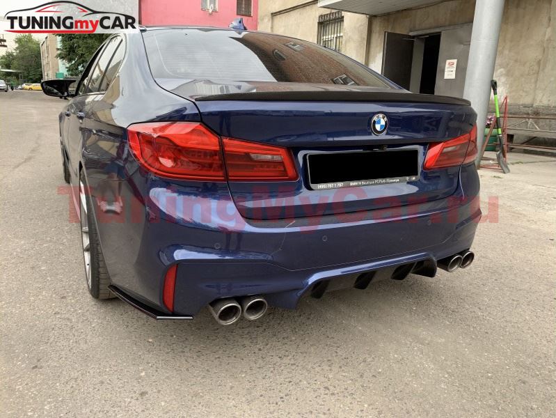 Накладки под задний бампер (Мини-лезвия) BMW 5-series (G30) 2016-