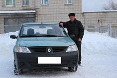 Зимняя заглушка решетки переднего бампера Renault Logan 2004-2010