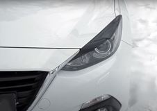 Накладки на передние фары (реснички) Mazda 3 седан 2013-2016