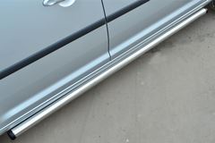 Пороги труба D63 (вариант 2) для Volkswagen Caddy 2013- (короткая база)