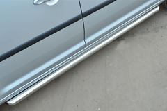 Пороги труба D63 (вариант 1) для Volkswagen Caddy 2013- (короткая база)