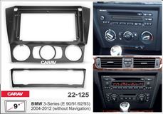 Переходная рамка для установки автомагнитолы CARAV 22-125: 9" / 230:220 x 130 mm / BMW 3-Series (E90/91/E92/E93) 2004-2012