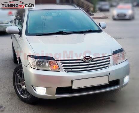 Реснички на фары для Toyota Corolla (правый руль) NZE121 2рестайлинг 2004-2006