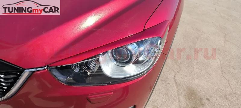 Накладки на передние фары (реснички) для Mazda CX-5 2011-2015