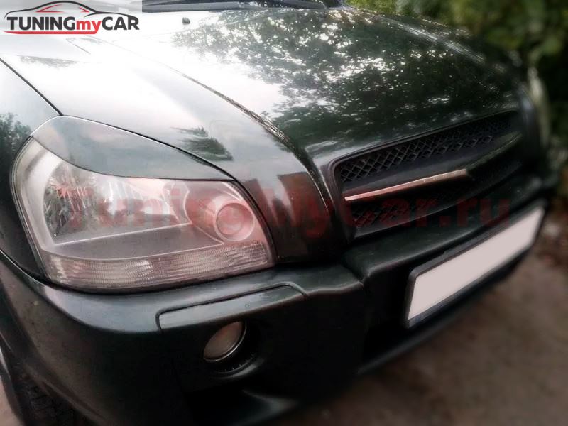 Реснички на фары для Hyundai Tucson (JM) 1 поколение (08.2004-08.2009)