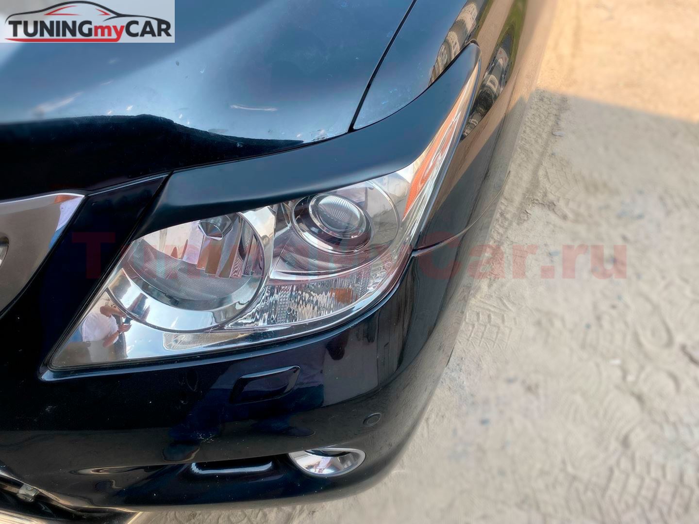 Реснички на фары для Lexus LX 570 2012-2015 (рестайлинг)