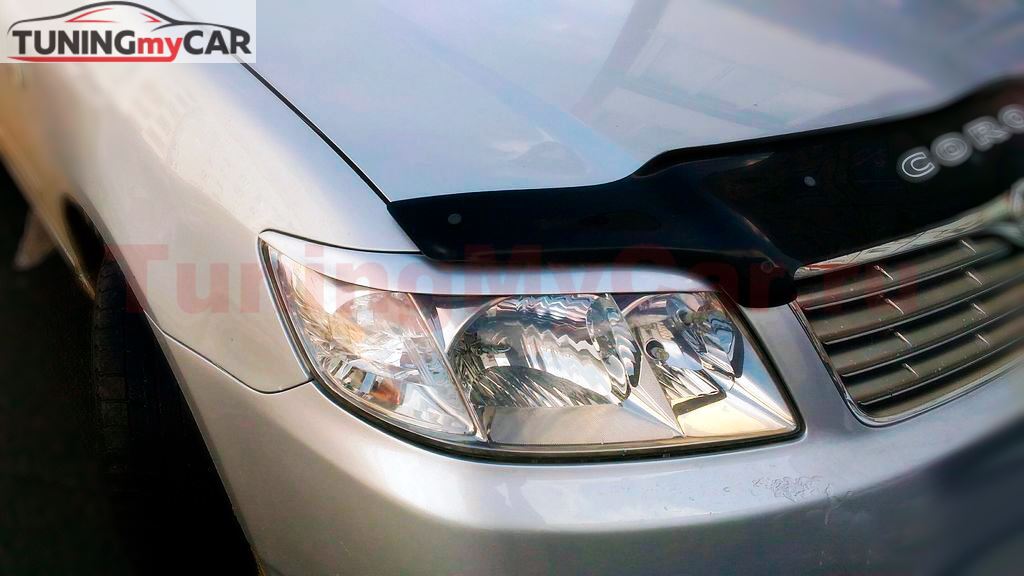 Реснички на фары TOYOTA COROLLA NZE121 РЕСТАЙЛИНГ 2004-2007 (УЗКИЕ)
